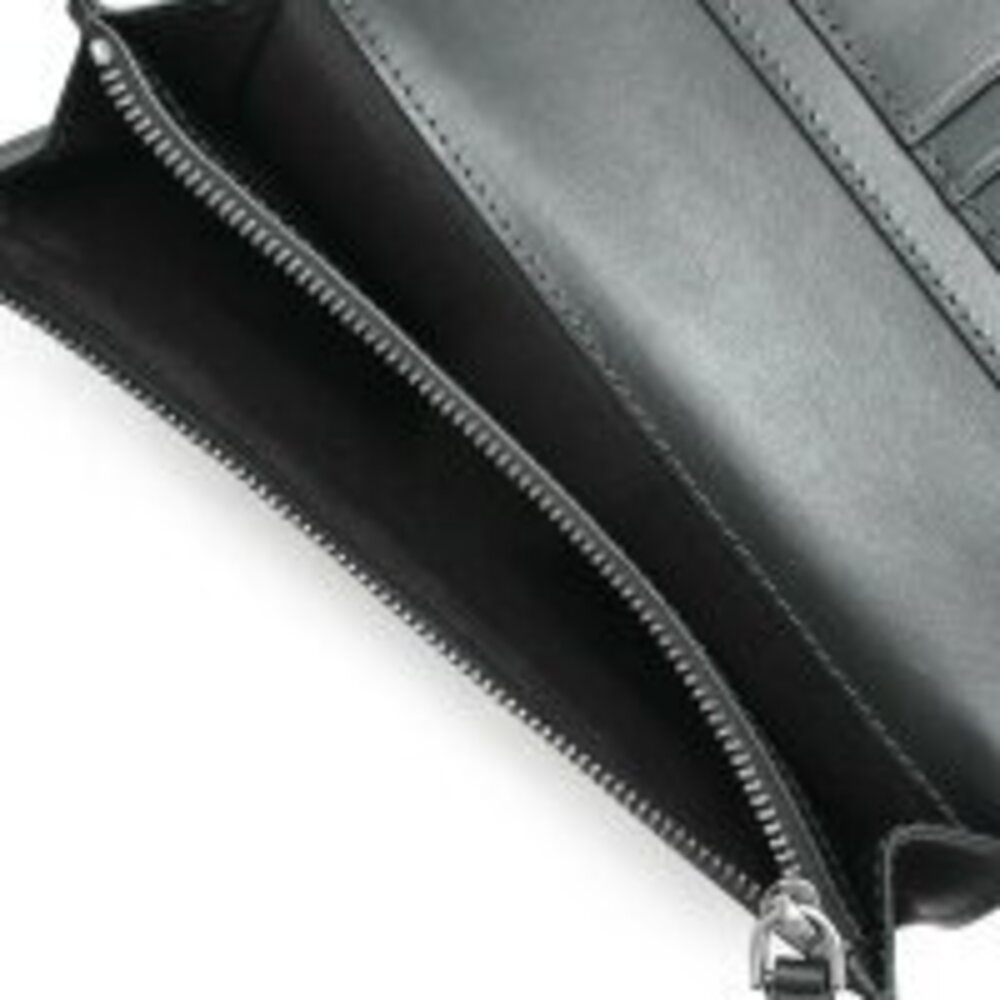 Burberry Gray Long Wallet Black Cavendish Black Check